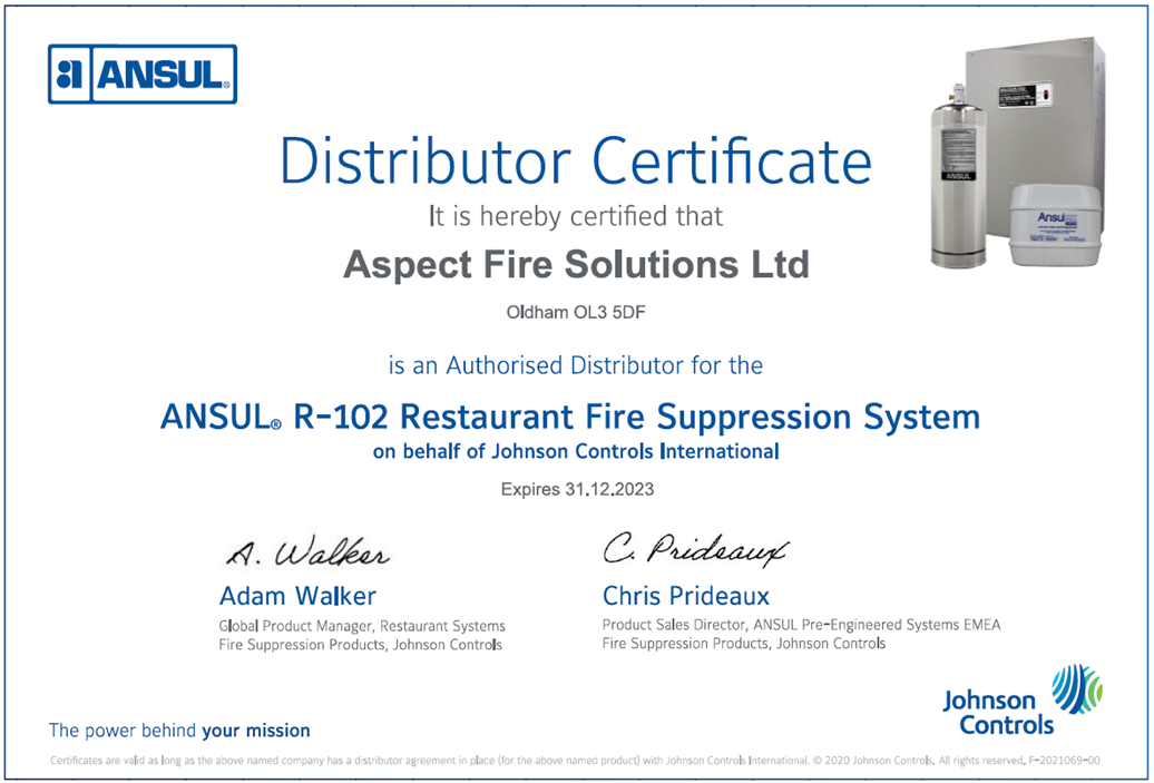 Happy New Year Happy New Ansul R Certificate Aspect Fire Suppression